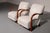 Vintage Art Deco Lounge Chairs in White Leather, 1950s, Set of 2 For Sale - Image 3 of 14