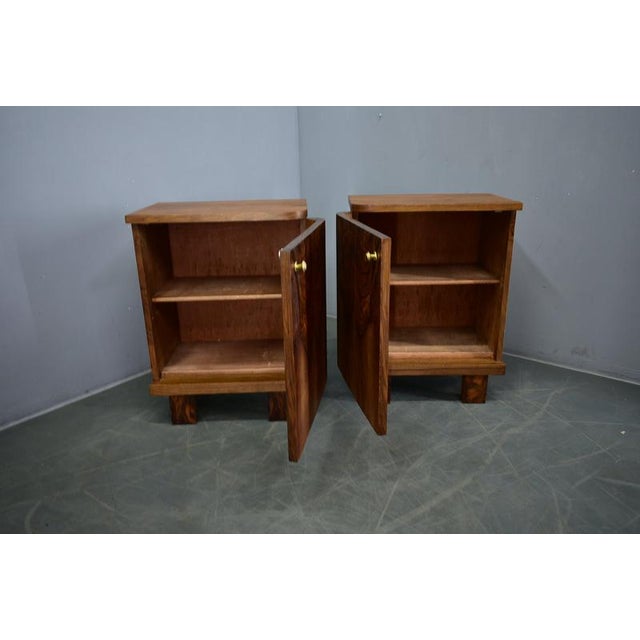Wood Art Deco Bedside Tables, Czechoslovakia, 1933, Set of 2 For Sale - Image 7 of 18