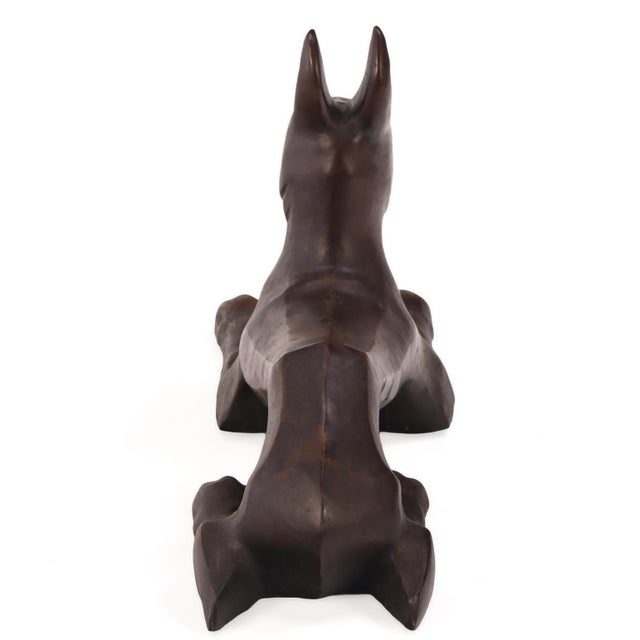 French Modernist Bronze Sculpture of a Stylized Dog, C. 1940. For Sale In Philadelphia - Image 6 of 6