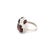 Classic 925 Silver Three Stone Prong Set Statement Ring With Red Garnet - Size 8.5 For Sale - Image 9 of 13