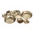 9 Bowl Metal Cluster Serving Piece in Dark Gold For Sale