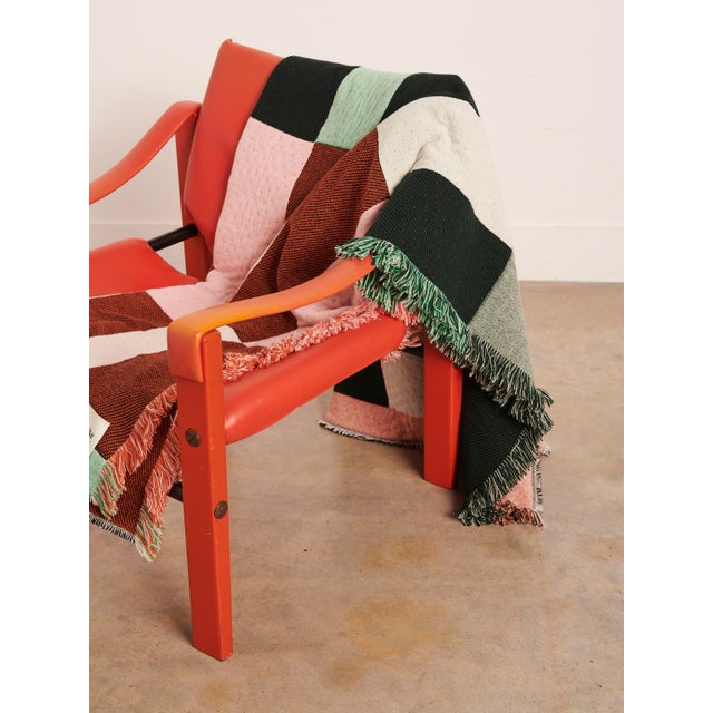 Dash Blanket in Green and Orange by Granite + Smoke, in New conditions. Designed from 2000 Labeled by Maker