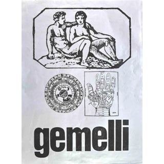 Sergio Barletta, Gemini, Screen Print, 1973 For Sale