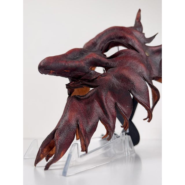 Vintage Venetian Style Handcrafted Leather Mythological Satyr Mask, Italy, 1970s For Sale - Image 15 of 18