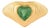 Ridged Heart-Cut Emerald Pinky Ring in 14k Yellow Gold Size 6.5 For Sale