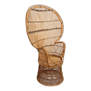 Vintage Wicker Emanuelle Peacock Chair
