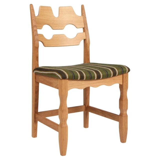 Wood Model Razorblade Dining Chair attributed to Henning Kjærnulf, Denmark For Sale - Image 7 of 7