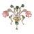 Classical Luxury Venetian Pink and Green Floreal Murano Glass Wall Sconce For Sale