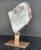 Gemstone Sculptural White Quartz on Stand, Geode With Metallic Base Included For Sale - Image 7 of 9