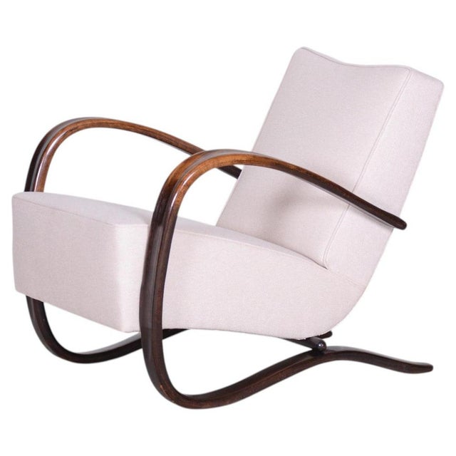 Art Deco Beech H-269 Armchair from Jindrich Halabala, Czechoslovakia, 1930s For Sale - Image 13 of 13