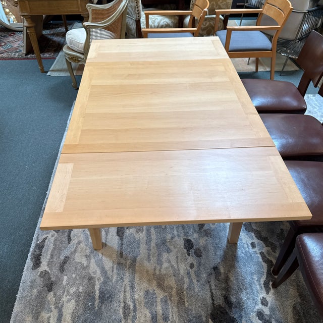 Crate & Barrel Extension Dining Table For Sale - Image 10 of 12