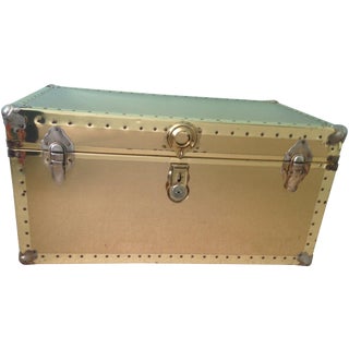 Brass Storage Trunk with Metal Hardware For Sale