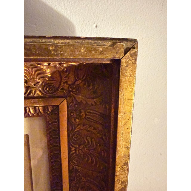 Stunning 1833 Drawing of Mother & Children Signed "Aline Regnault" in Antique Gilt Frame For Sale - Image 12 of 12