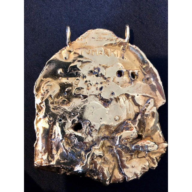 Igael Tumarkin, Gold Gilt Bronze Sculpture Necklace Art Israeli Tumarkin Abstract Surrealist, c.1960s-1970s For Sale - Image 9 of 10