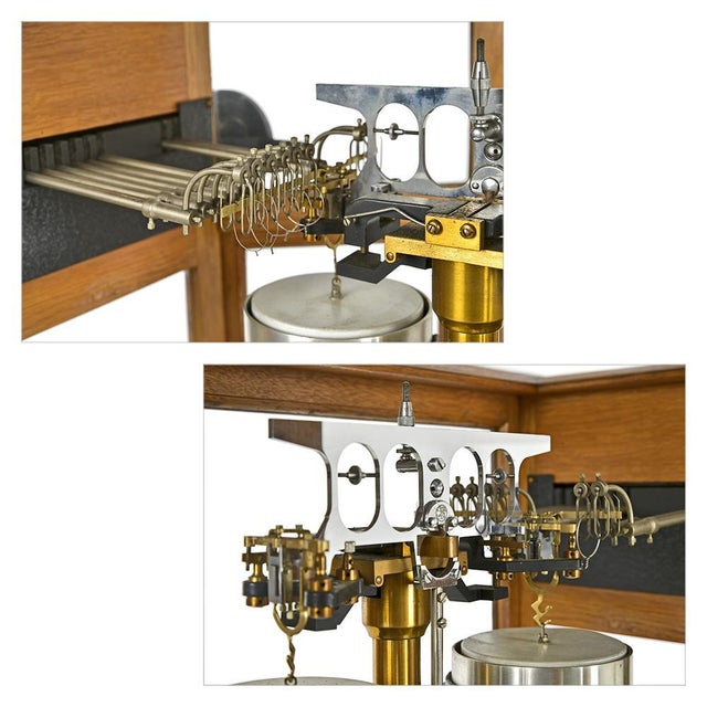 Wood Scales in Wood and Gilded Brass fom Startorius Werke Gottingen For Sale - Image 7 of 9