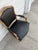 Vintage Louis XV French Carved Wood Fauteuil Armchair With Black Upholstery For Sale - Image 9 of 12