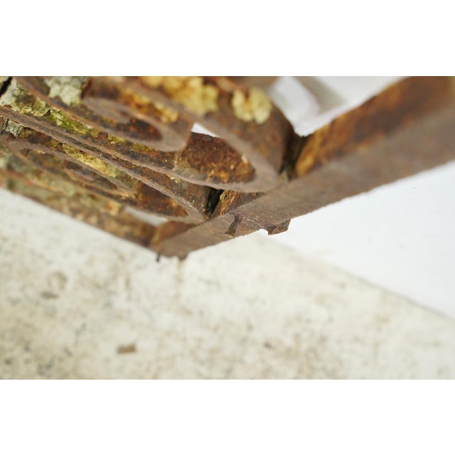 Vintage European Distressed Cast Iron Grill Panel For Sale - Image 6 of 9