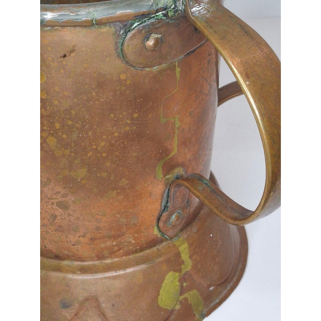 Very Rare Antique Early 1800s Russian Copper Netilat Yadayim Washing Cup With Unique Base - Jewish Ritual Vessel For Sale - Image 16 of 18