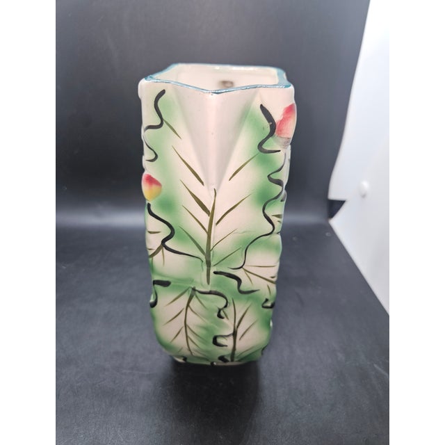 Vintage 1960's Majolica Nature Inspired Pitcher For Sale - Image 4 of 6
