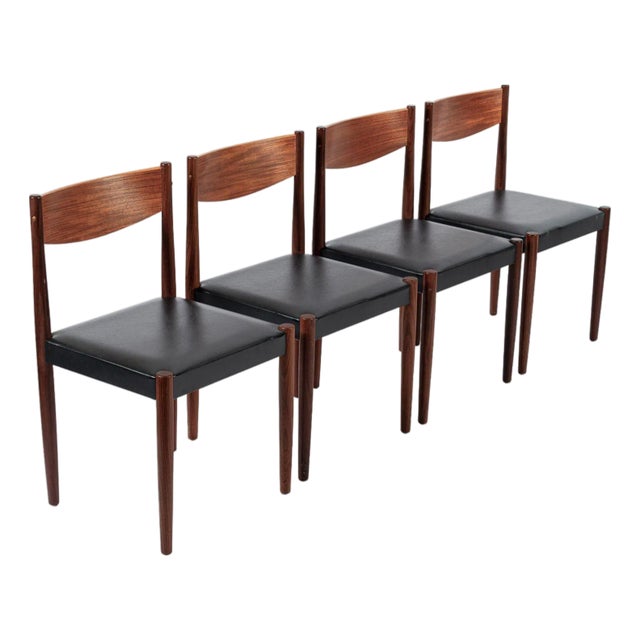 Mid Century Danish Modern Teak Dining Chairs by Poul Volther for Frem Rojle For Sale