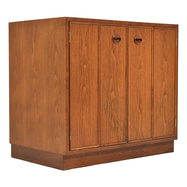 Edward Wormley Walnut Cabinet by Dunbar For Sale