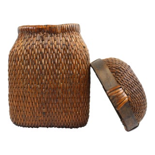 Basket With Removable Lid (Small) For Sale