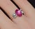 Mid-Century Modern Late 20th Century Gia Certified 3.68Ct Madagascar Pink Sapphire E VVS Diamond Solid 950 Platinum 18k Gold Ring, Size 6.5 For Sale - Image 3 of 15