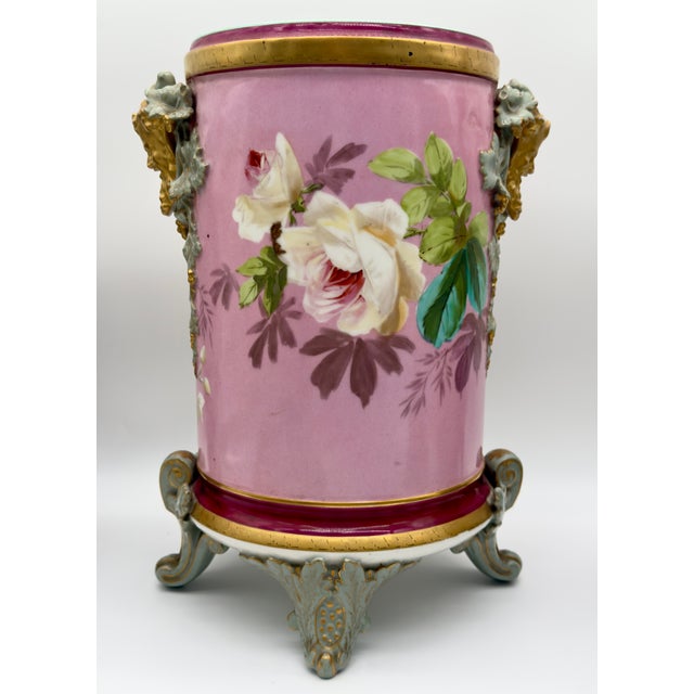 Ceramic Antique French Porcelain Jardiniere For Sale - Image 7 of 10