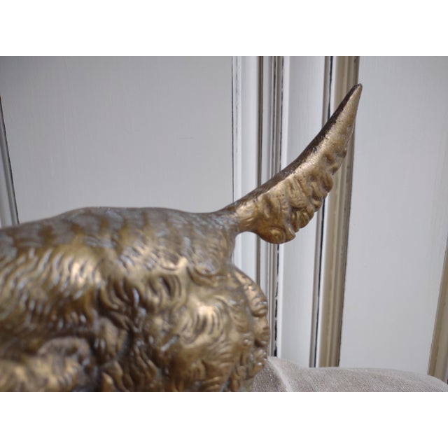 Vintage Large Bronze Dog Statue For Sale - Image 10 of 13