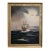 Danish Artist B. Johansen Vintage Dramatic Marine Seascape Oil Painting Framed For Sale