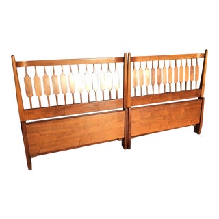 1960’s Kipp Stewart for Drexel Twin Head and Foot Boards - 4 Pieces For Sale