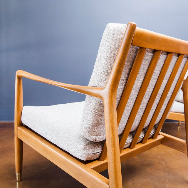 Mid-Century Modern 1960s Vintage Danish Lounge Chairs Attributed to Folke Ohlsson for Dux - Set of 2 For Sale - Image 3 of 12