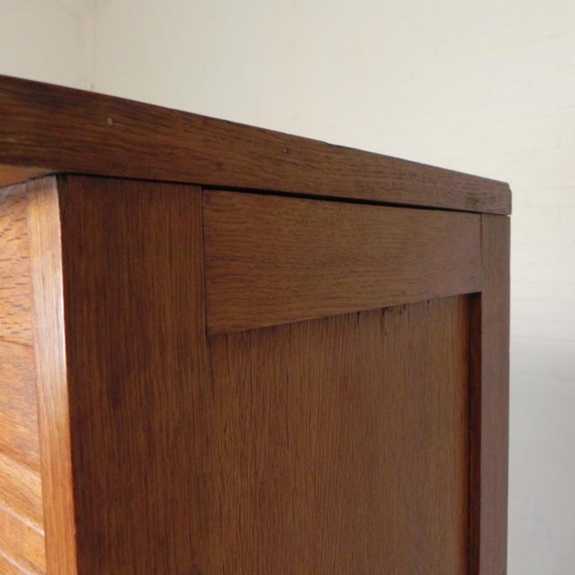 Oak Roller Shutter Box with 2 Shutters, 1930s For Sale - Image 13 of 18