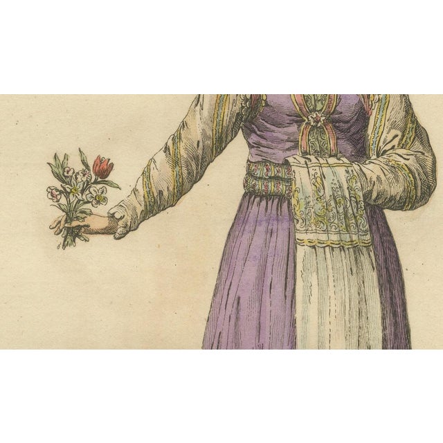 Jefferys, Costume of a Young Lady of Wallachia, Engraving, 1749 For Sale - Image 6 of 9