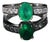 Certified Natural 1.87Cts Emerald VS F Diamond 18K Gold Ring Band, size 6.5 For Sale