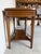 Brown Vintage French Louis XVI Style Mahogany Console Table With White Marble Top, Pull-Out Drawer & Brass Gallery Shelf For Sale - Image 8 of 12