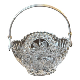Hofbauer Crystal Basket “Byrdes” Collection For Sale