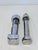 A pair of oversized industrial nut and bolt bookends, executed in polished chrome-plated metal. Dating to the 1970s–1980s,...