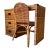 Vintage Coastal Bielecky Brothers-Style Wrapped Rattan Desk With Chair For Sale
