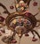 Vintage Boho Six-Arm Chandelier in Ceramic and Gilt Brass For Sale - Image 9 of 10