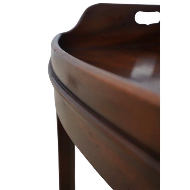 1970s Kittinger Williamsburg-Style Mahogany Tray-Top Table For Sale - Image 10 of 11