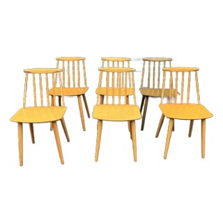 Set of 6 Mid-Century J77 Chairs - Folke Palsson for FDB Møbelfabrik - Signed For Sale