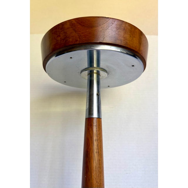 1960s Duk-It by McDonald Products Walnut & Chrome Drinks Table Smoking Stand For Sale - Image 4 of 10