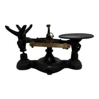 Antique Fairbanks Cast Iron Balance Scale 7” Tall 12” Long - No Weights, Untested For Sale