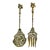 1940s Vintage Italian Baroque Rocco Brass Serving Utensils, Fork and Spoon - Set of 2 For Sale