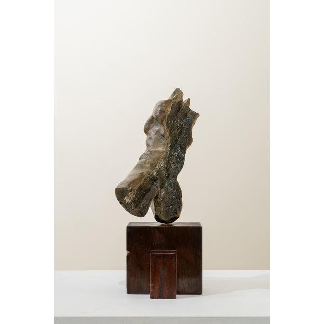A bronze sculpture from the Spanish school, dating from the second half of the 20th century, depicting a nude, muscular...