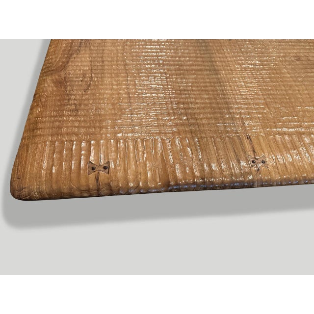 Andrianna Shamaris Impressive Hand Carved Teak Wood Dining Table or Console For Sale - Image 10 of 18