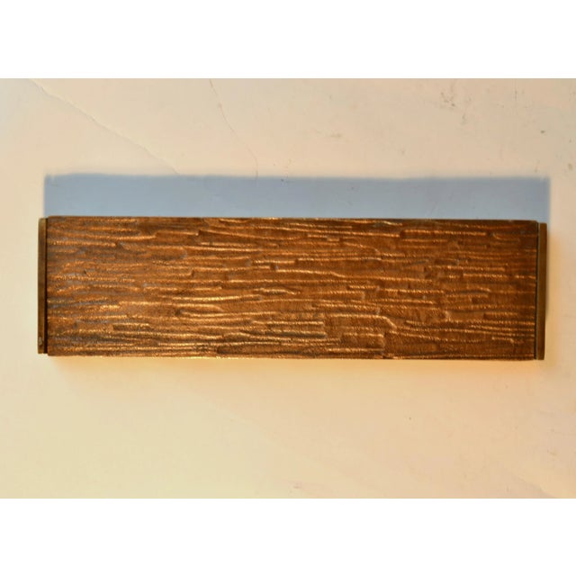 Metal Square Bronze Push and Pull Door Handles and Letterbox, Set of 3 For Sale - Image 7 of 9