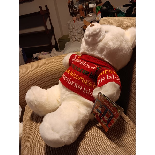 1986 Pristine in Package White Christmas Large Bloomie Bear For Sale - Image 12 of 12