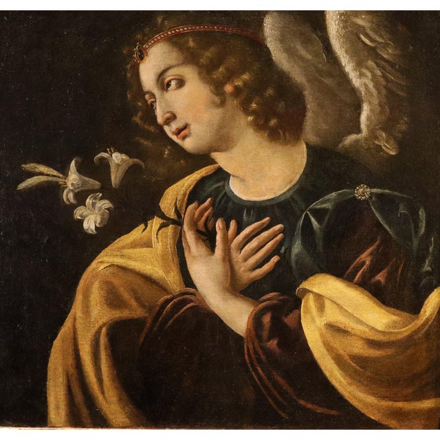 After Lucrina Fetti, The Announcing Angel Fetti, 17th Century, Oil Painting on Canvas, Framed For Sale - Image 13 of 15
